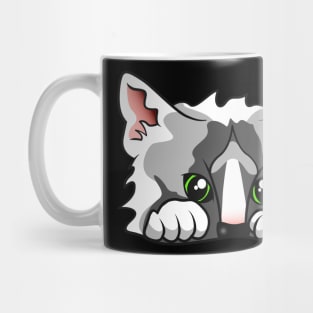 Cute Cat Lurking Funny Kitten Mug